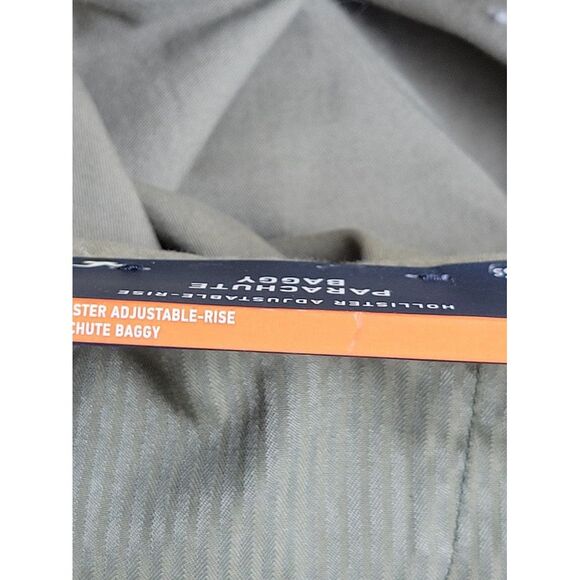 NWT Hollister Women's SM Green‎ Adjustable-Rise Parachute Baggy Pant - Picture 6 of 12